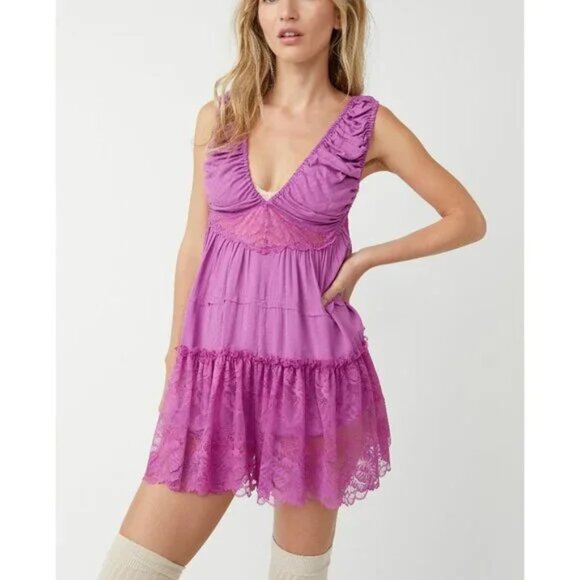 new FREE PEOPLE Spring Fling Romper inRadiant Orchid